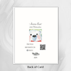 Aurora Bear Note Card - Set of 3