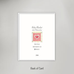 Baby Blanket Note Card - Set of 3