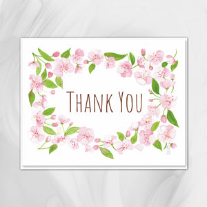 Blossom Thank You Note Card - Set of 3