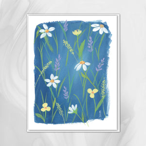 Blue Meadow Note Card - Set of 3