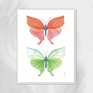 Butterfly Duet Note card -  Set of 3