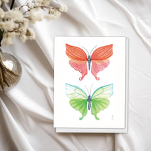 Load image into Gallery viewer, Butterfly Duet Note card -  Set of 3