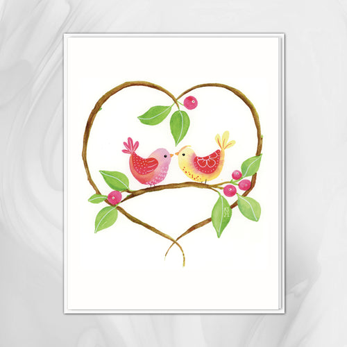 Love Birds Note Card - Set of 3