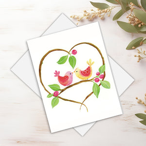 Love Birds Note Card - Set of 3