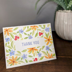 Golden Thanks Note Card